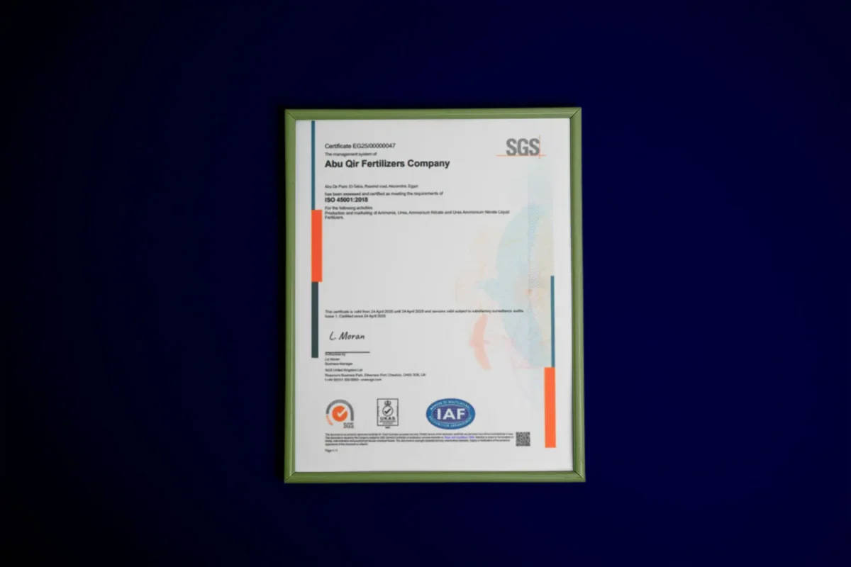 ISO 45001 Certificate