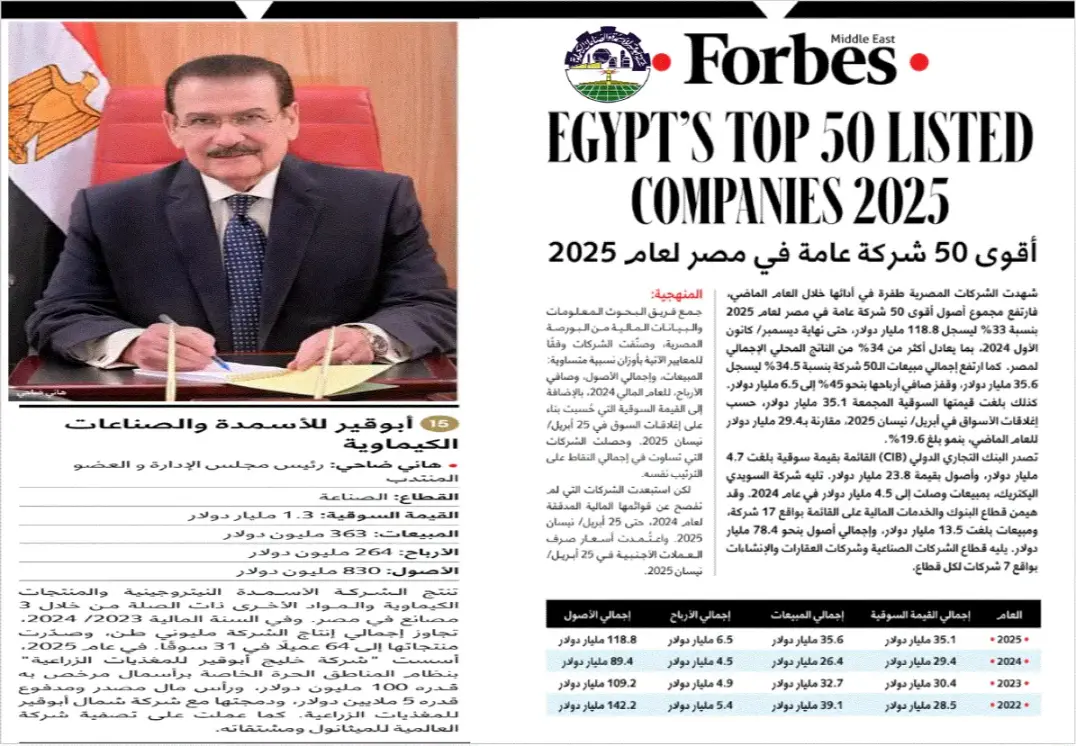 50 Strongest Public Companies in Egypt for 2025