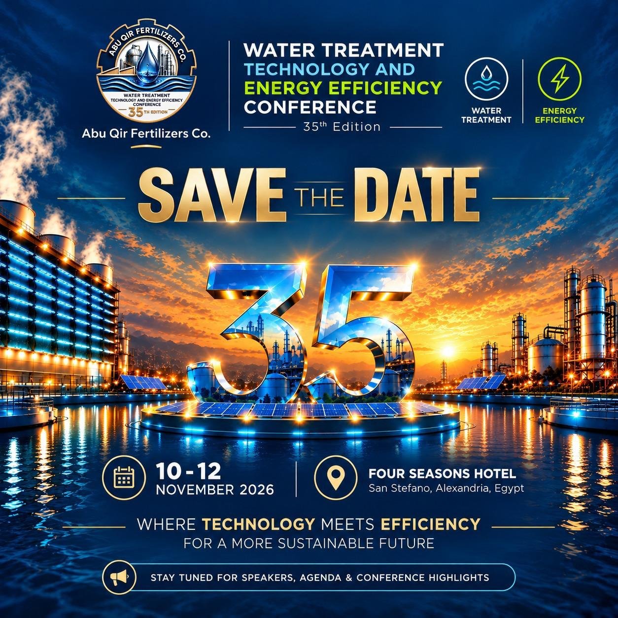 The 35th Conference on Water Treatment Technology and Energy Efficiency